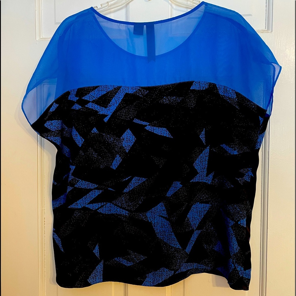 Black/Blue abstract shirt